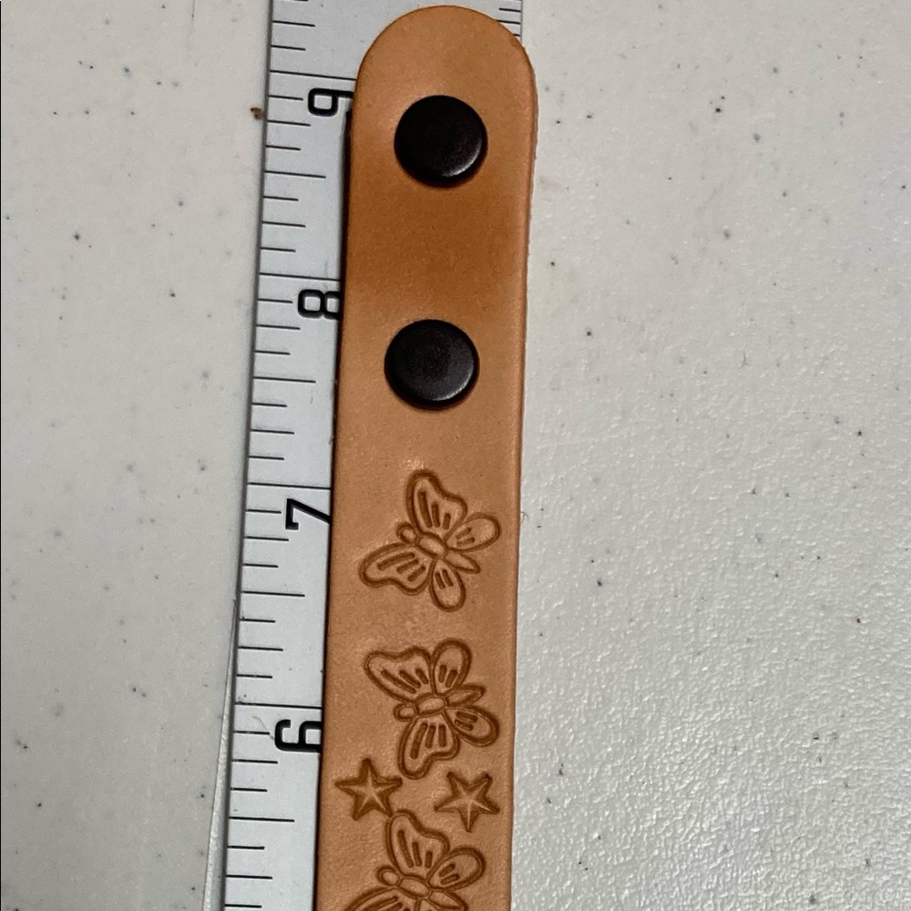 Leather stamped bracelet